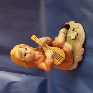 Vintage Royal Coronet Girl Playing Guitar